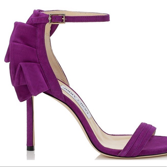 Jimmy Choo Hand-Pleated ‘Kerry’ Ruffled Sandals - Picture 3 of 8